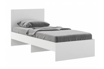 Кровать 900 Осло модуль М11 с настилом Лайт Белый